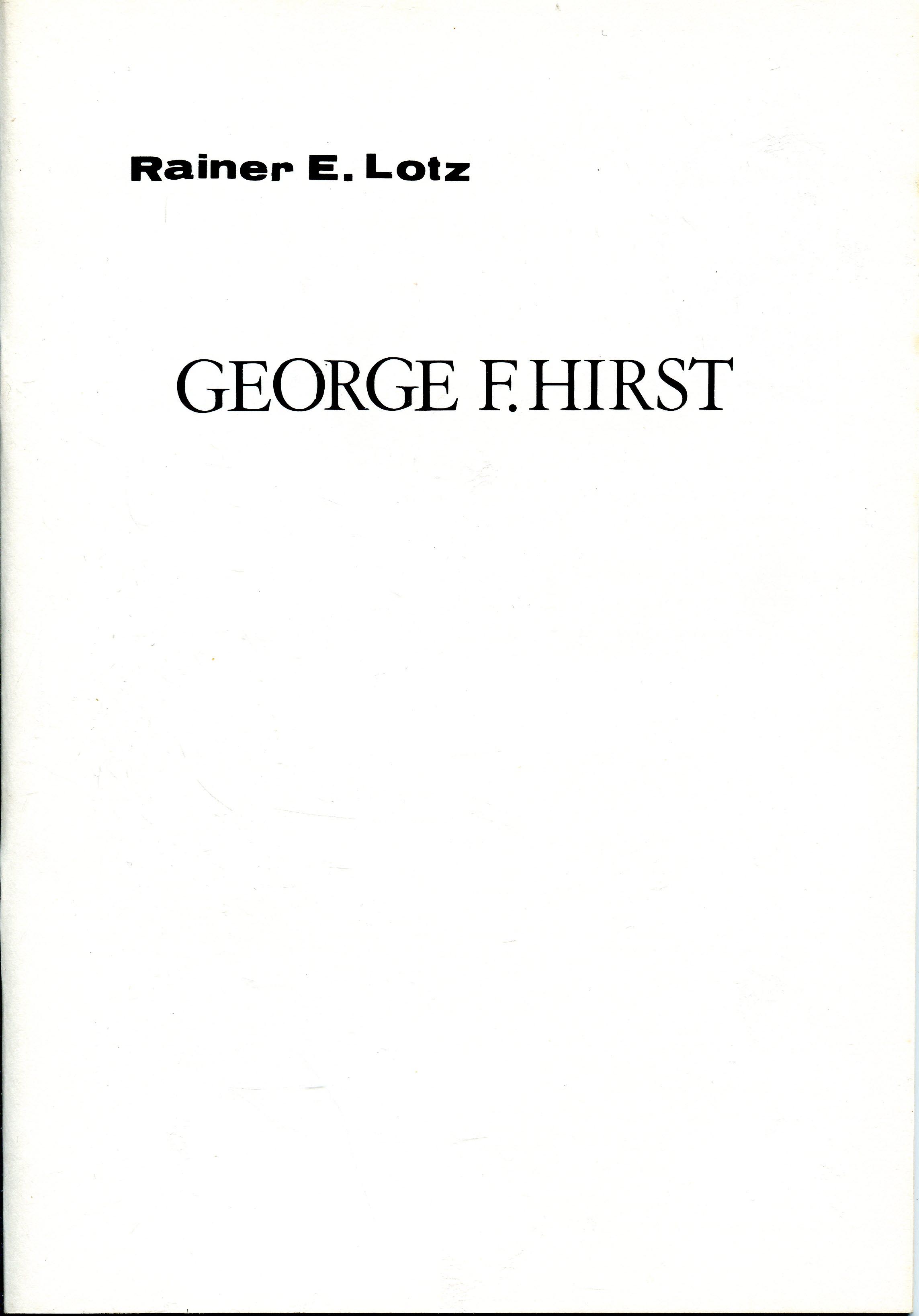 George Hirst Story