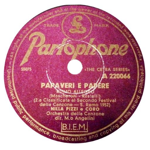 Parlophone A.220066 Italy