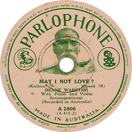 Parlophone  A.2806 Australia Maori (Rainer E. Lotz)