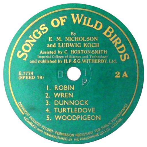 Parlophone Songs Of Wild Birds 2A (Rainer E. Lotz)